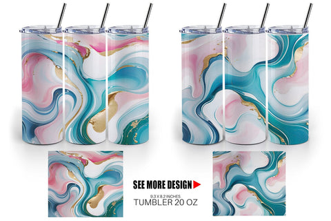 Tumbler Wrap Abstract Fluid Sublimation artnoy 