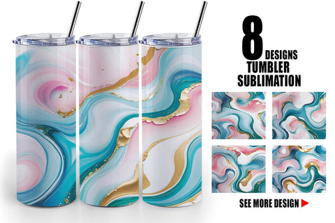 Tumbler Wrap Abstract Fluid Sublimation artnoy 