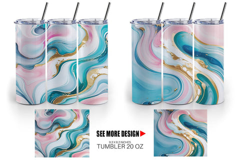 Tumbler Wrap Abstract Fluid Sublimation artnoy 