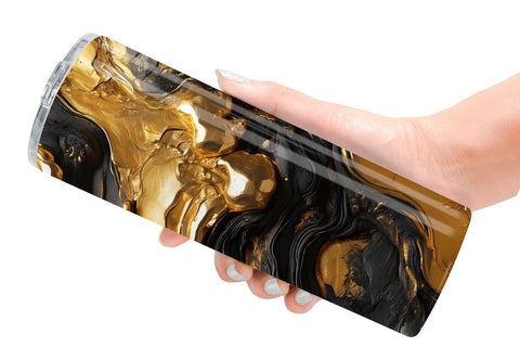 Tumbler Wrap Abstract Gold Lava Sublimation artnoy 