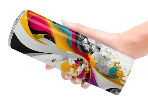 Tumbler Wrap Abstract Vibrant Colors Sublimation artnoy 