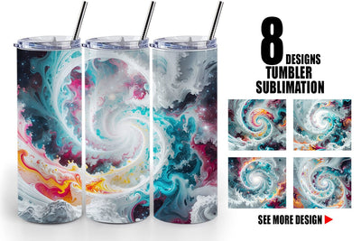 Tumbler Wrap Abstract Vortex Sublimation artnoy 