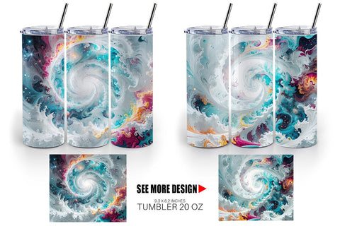 Tumbler Wrap Abstract Vortex Sublimation artnoy 