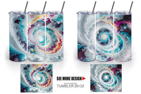 Tumbler Wrap Abstract Vortex Sublimation artnoy 
