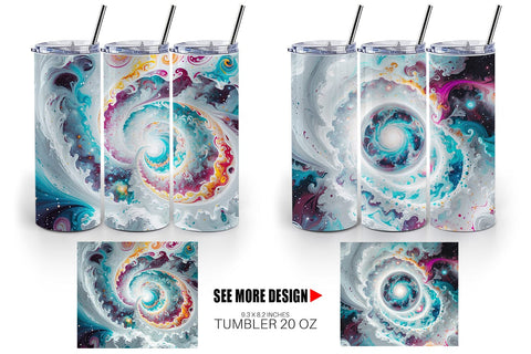 Tumbler Wrap Abstract Vortex Sublimation artnoy 