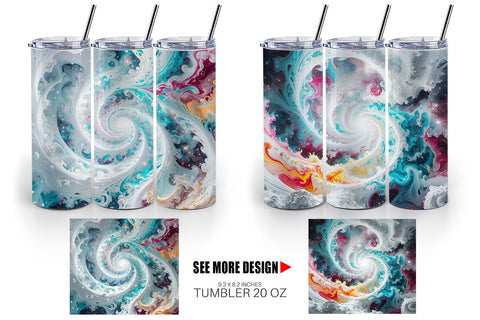 Tumbler Wrap Abstract Vortex Sublimation artnoy 