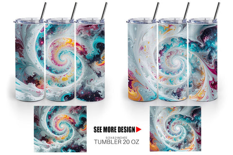 Tumbler Wrap Abstract Vortex Sublimation artnoy 