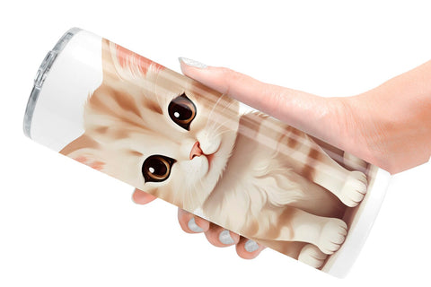 Tumbler Wrap Adorable Cute Cat Sublimation artnoy 