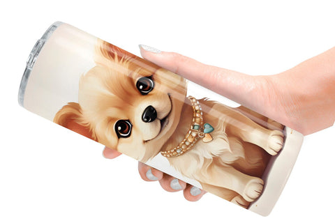 Tumbler Wrap Adorable Cute Dog Sublimation artnoy 