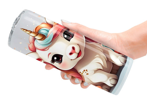 Tumbler Wrap Adorable Cute Unicorn Sublimation artnoy 