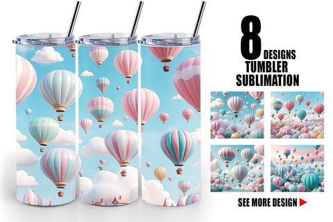 Tumbler Wrap Air Balloons Sublimation artnoy 