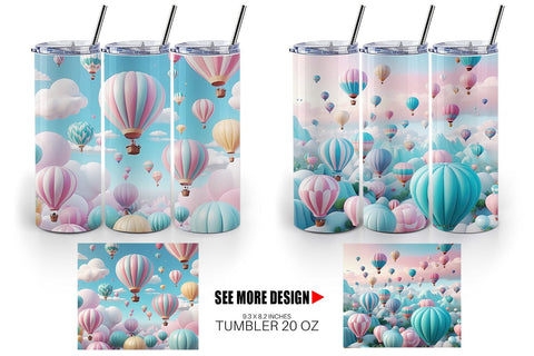 Tumbler Wrap Air Balloons Sublimation artnoy 