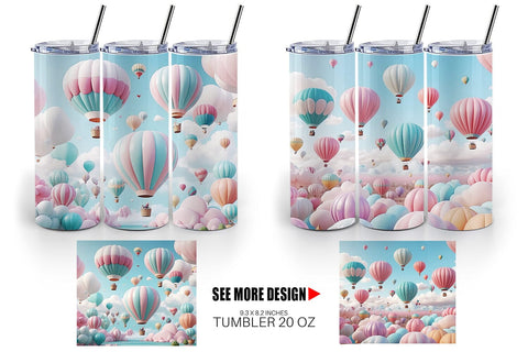 Tumbler Wrap Air Balloons Sublimation artnoy 