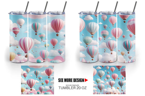 Tumbler Wrap Air Balloons Sublimation artnoy 