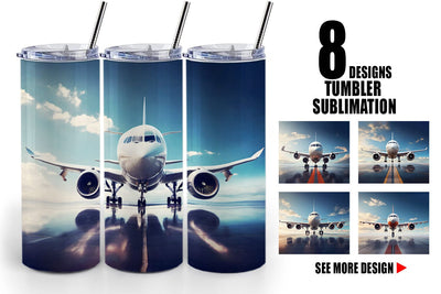 Tumbler Wrap Airplane Sublimation artnoy 