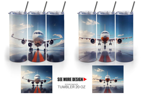 Tumbler Wrap Airplane Sublimation artnoy 