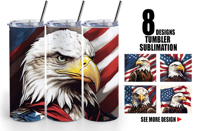 Tumbler Wrap American Eagle Sublimation artnoy 