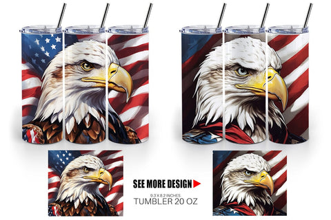 Tumbler Wrap American Eagle Sublimation artnoy 