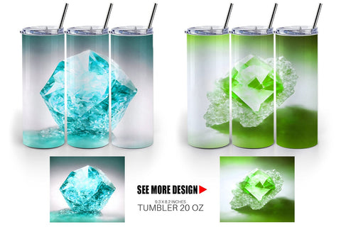 Tumbler Wrap Amethyst Crystal Sublimation artnoy 