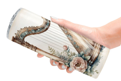 Tumbler Wrap Antique Harp Sublimation artnoy 