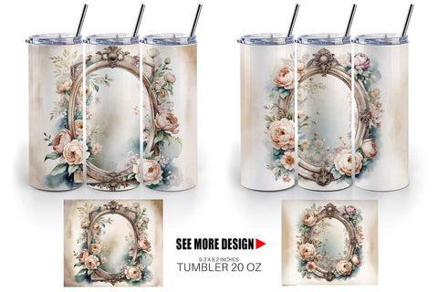 Tumbler Wrap Antique Mirror Sublimation artnoy 