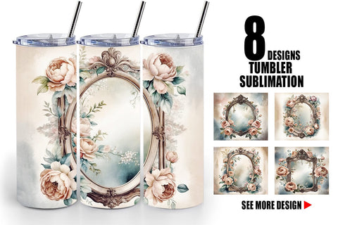 Tumbler Wrap Antique Mirror Sublimation artnoy 