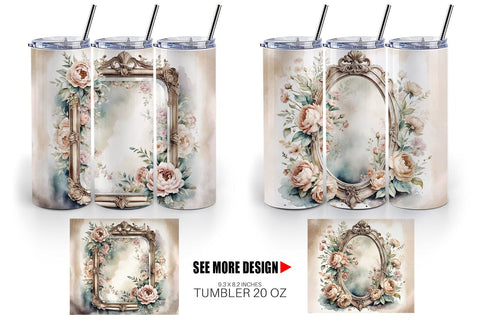 Tumbler Wrap Antique Mirror Sublimation artnoy 