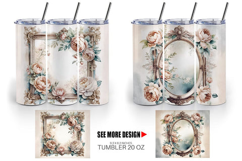 Tumbler Wrap Antique Mirror Sublimation artnoy 