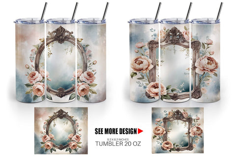 Tumbler Wrap Antique Mirror Sublimation artnoy 