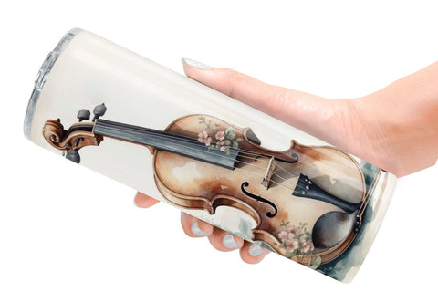 Tumbler Wrap Antique Violin Sublimation artnoy 