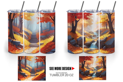 Tumbler Wrap Autumn Vibrant Beauty Sublimation artnoy 