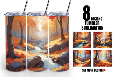 Tumbler Wrap Autumn Vibrant Beauty Sublimation artnoy 