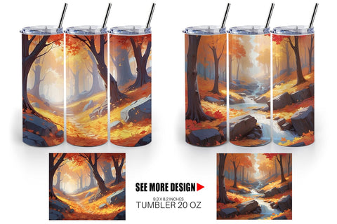 Tumbler Wrap Autumn Vibrant Beauty Sublimation artnoy 