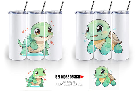 Tumbler Wrap Baby Sea Turtle Sublimation artnoy 
