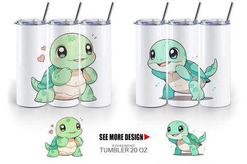 Tumbler Wrap Baby Sea Turtle Sublimation artnoy 