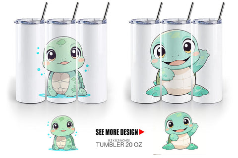 Tumbler Wrap Baby Sea Turtle Sublimation artnoy 