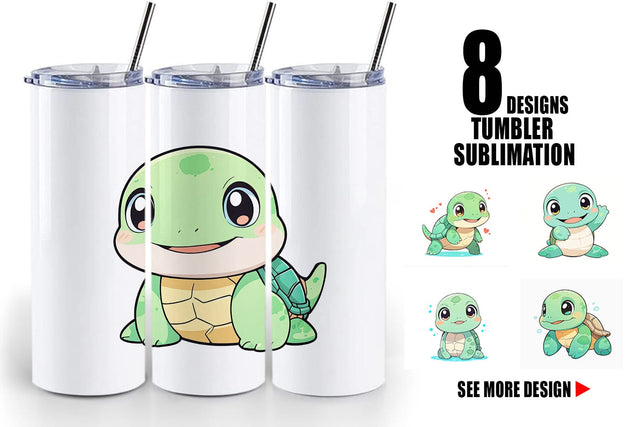 Tumbler Wrap Baby Sea Turtle Sublimation artnoy 
