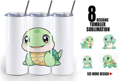 Tumbler Wrap Baby Sea Turtle Sublimation artnoy 