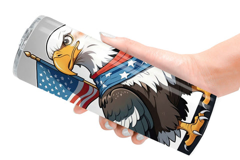 Tumbler Wrap Bald Eagle 4th of July Sublimation artnoy 