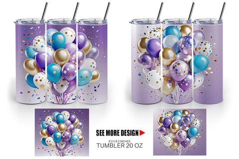 Tumbler Wrap Balloons Sublimation artnoy 