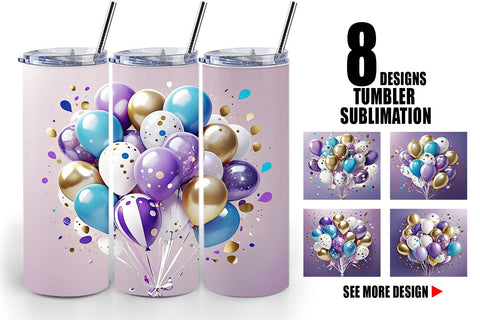 Tumbler Wrap Balloons Sublimation artnoy 