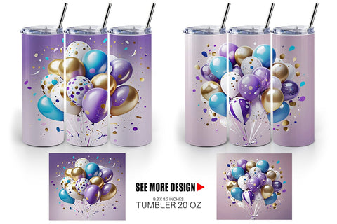 Tumbler Wrap Balloons Sublimation artnoy 