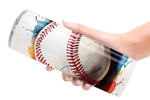 Tumbler Wrap Baseball Paint Splashes Sublimation artnoy 