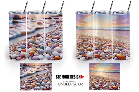 Tumbler Wrap Beach Summer Sublimation artnoy 
