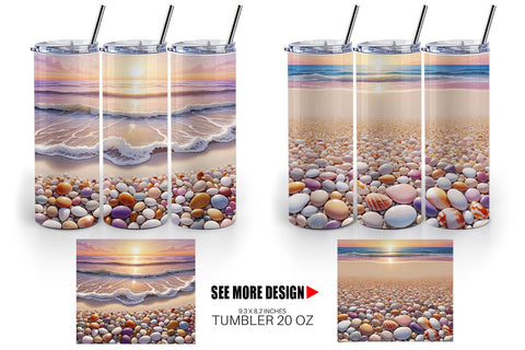 Tumbler Wrap Beach Summer Sublimation artnoy 