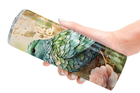 Tumbler Wrap Bird and Botanical Sublimation artnoy 