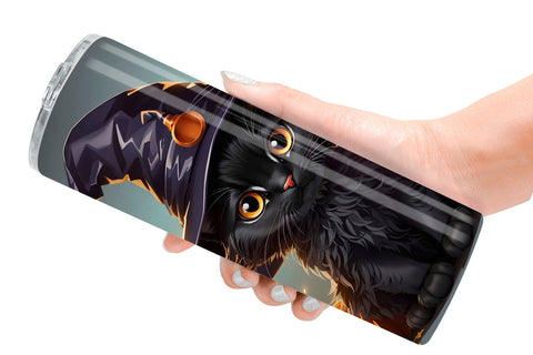 Tumbler Wrap Black Cat Halloween Sublimation artnoy 