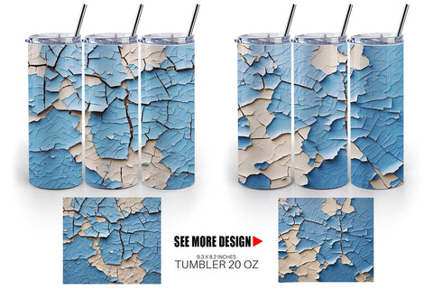 Tumbler Wrap Blue Peel Texture Sublimation artnoy 
