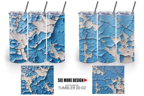 Tumbler Wrap Blue Peel Texture Sublimation artnoy 