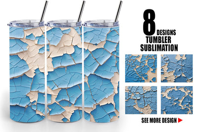 Tumbler Wrap Blue Peel Texture Sublimation artnoy 